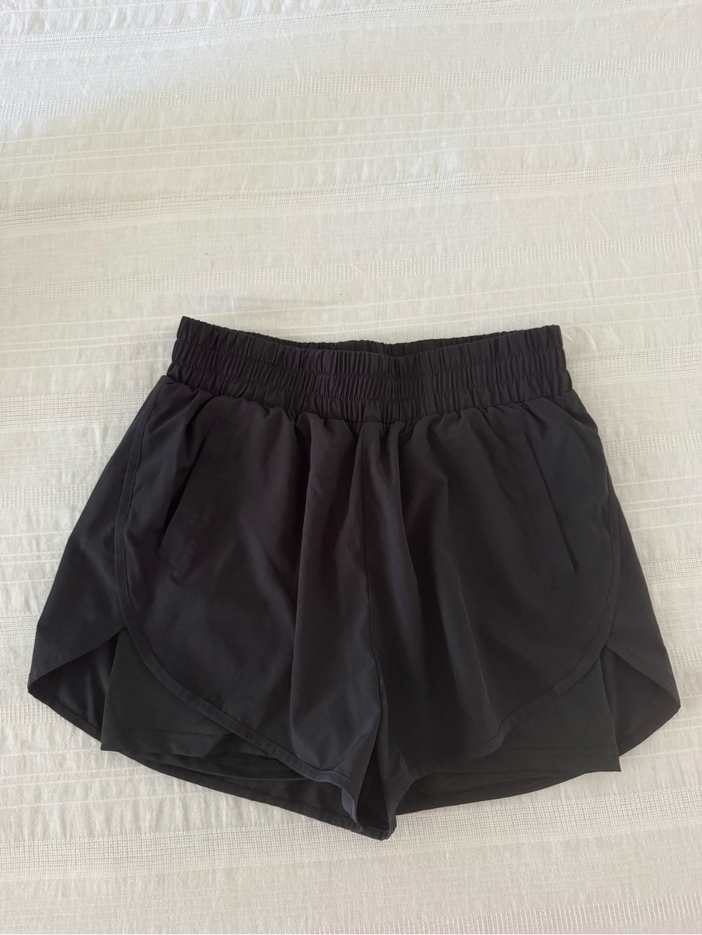 Amazon Women's Black Elastic Waist Athletic Shorts